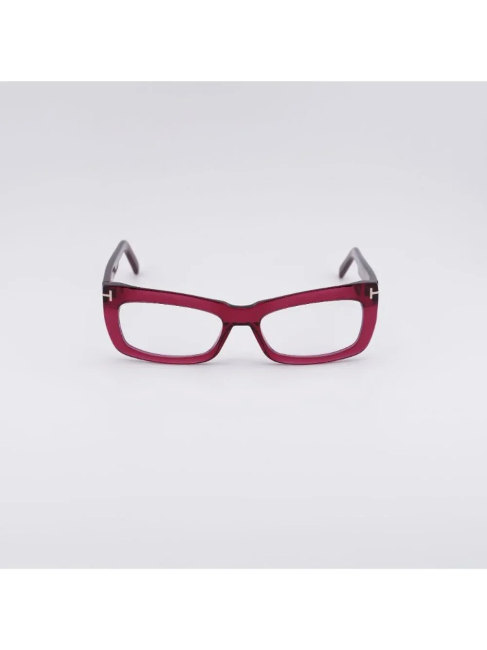 Tom Ford FT5966-B 075 Eyeglasses Fuchsia 55mm Rectangle Frame, Blue Light Block